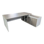 Professional work corner desk Armadi sonoma-white 200x90x75cm