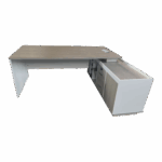 Professional work corner desk Armadi sonoma-white 200x90x75cm - Image 5