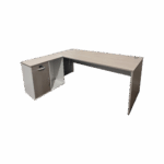 Професионално работно аголно биро Armadi sonoma-бело 140x70x75 см