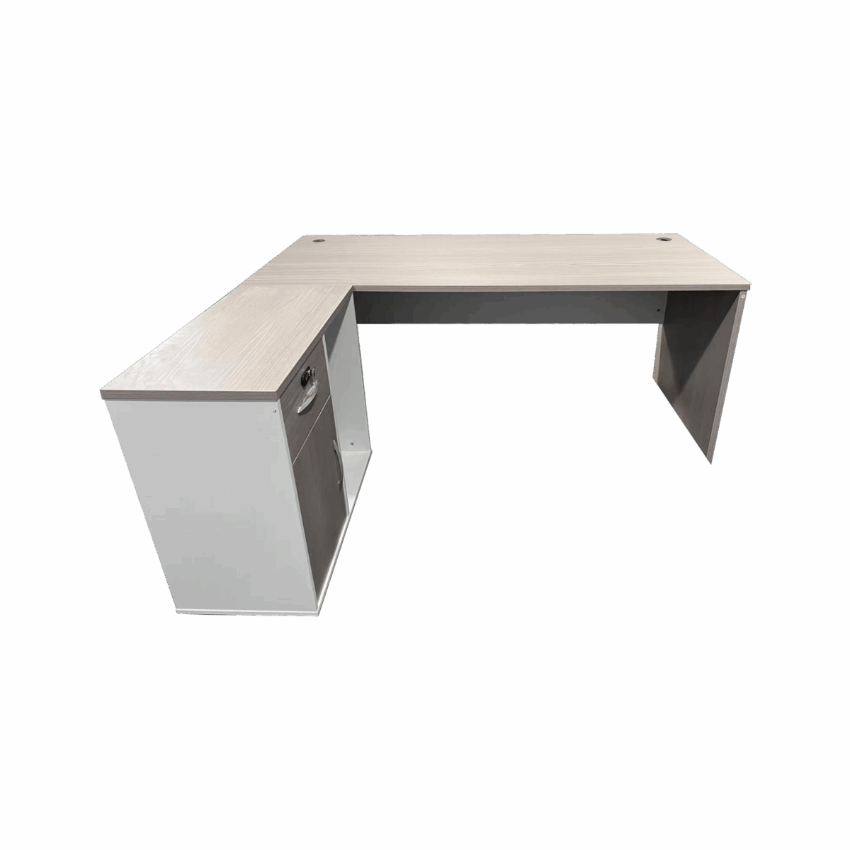 Professional work corner desk Armadi in sonoma-white 180x80x75cm - Image 3