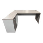 Professional work corner desk Armadi in sonoma-white 180x80x75cm - Image 2