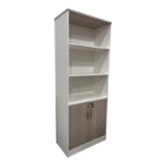 Office bookcase Armadi in sonoma-white color 80x40x200cm - Image 2