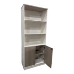 Office bookcase Armadi in sonoma-white color 80x40x200cm - Image 4