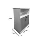 Office cabinet Armadi in sonoma-white color 80x40x120cm - Image 6