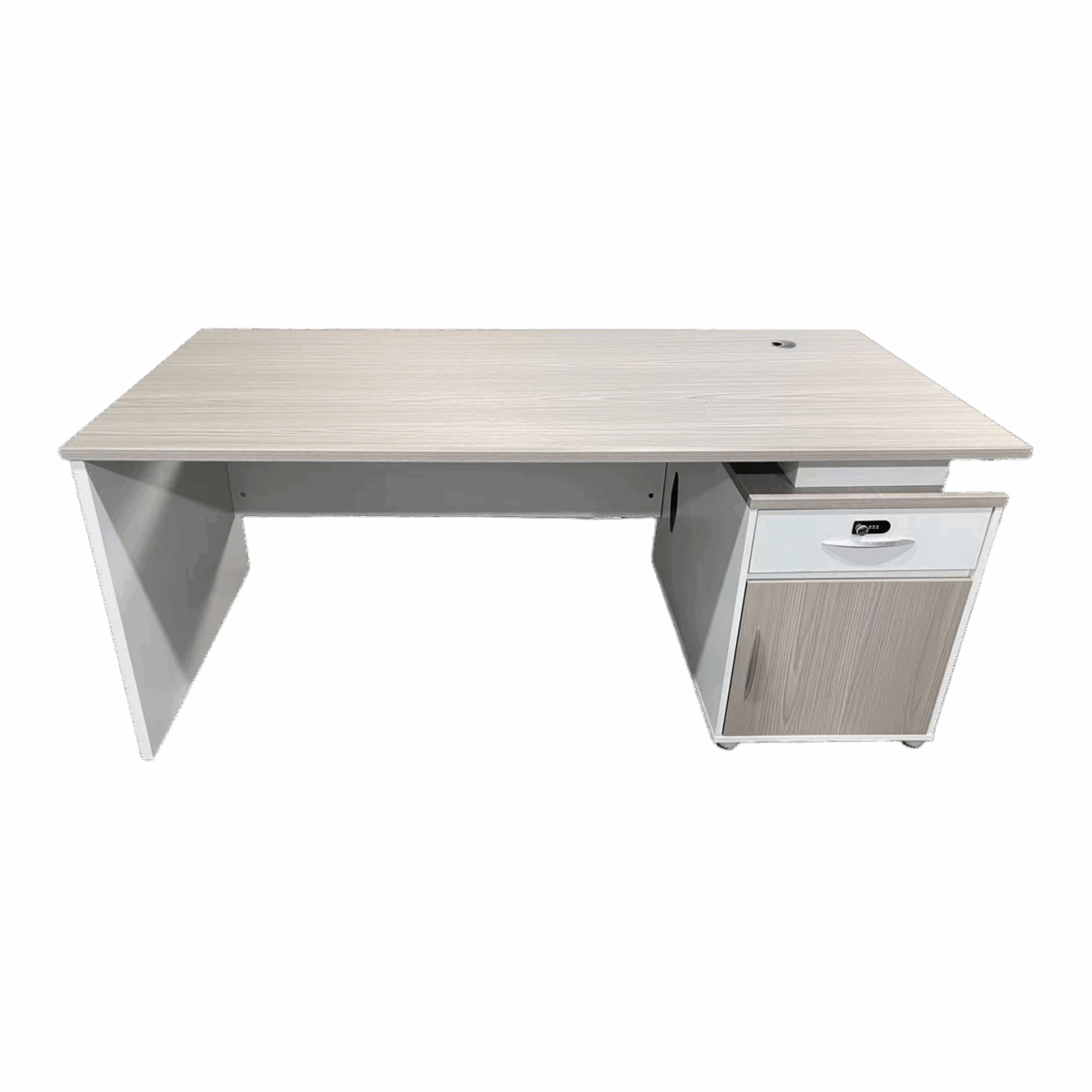 Work desk Armadi with cabinet in sonoma-white 180x80x75cm - Слика 3