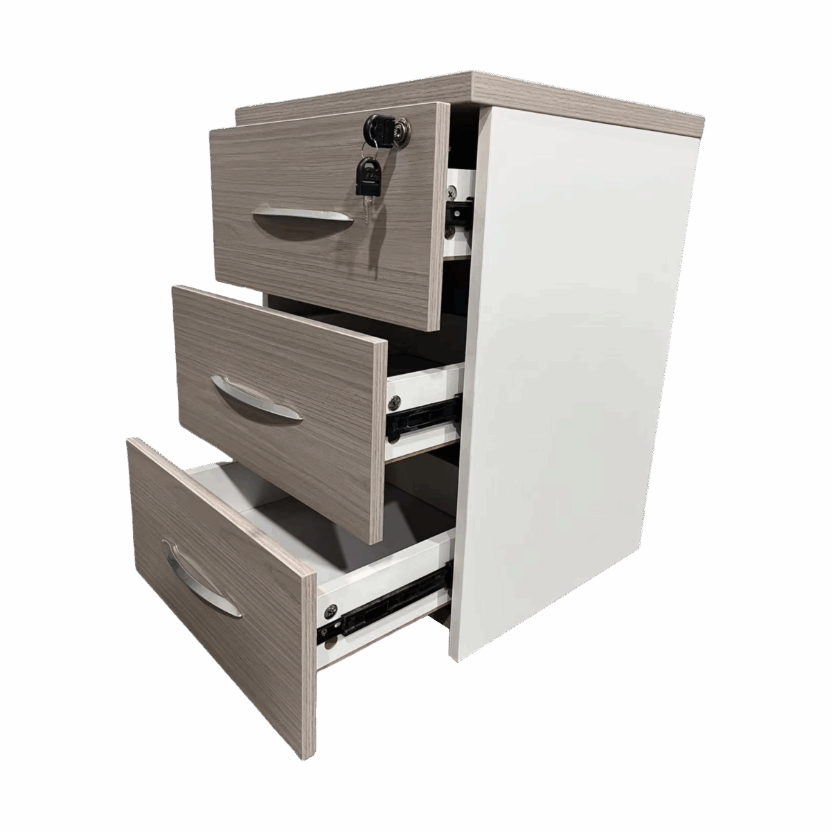 Armadi desk drawer on wheels in sonoma-white shade 40x40x55cm - Слика 5