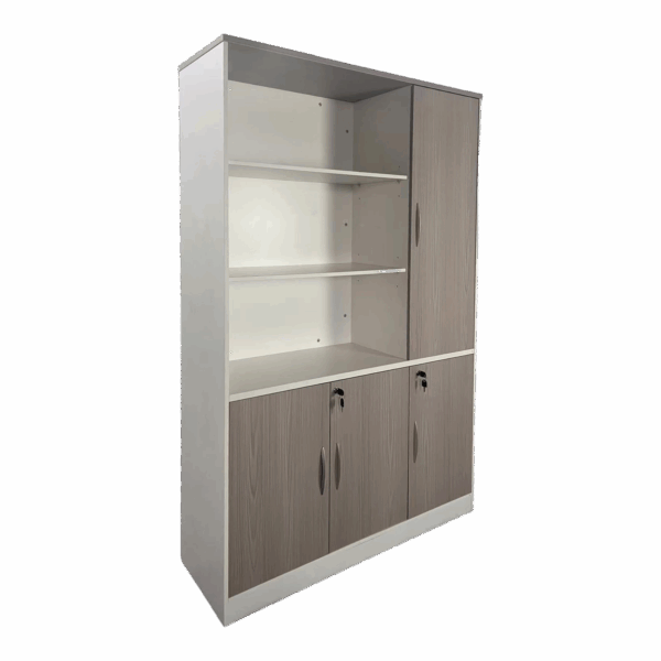 Канцелариска полица за книги Армади во сонома-бела боја 120x40x200 см