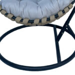 Makito swing nest with black metal base - pvc in beige- grey color 100x105x195cm - Image 6