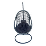 Cungo swing nest with metal base - pe rattan in grey color 125x105x195cm