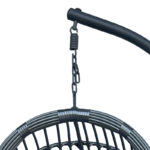 Cungo swing nest with metal base - pe rattan in grey color 125x105x195cm - Image 5