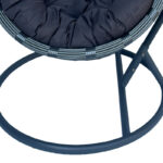 Cungo swing nest with metal base - pe rattan in grey color 125x105x195cm - Image 6