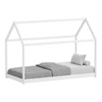 Children's bed Nino Montessori type pine wood in white shade 90x190cm
