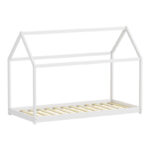 Children's bed Nino Montessori type pine wood in white shade 90x190cm - Image 3