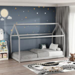 Children's bed Nino Montessori type pine wood in grey shade 90x190cm - Image 2