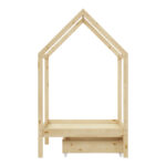 Children's bed Mellin Montessori type with 2 drawers pine wood in a natural shade 90x190cm - Image 6