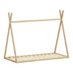 Montessori style Lilly children's bed natural shade pine wood 90x190cm - Слика 3