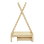 Lalitto children's bed with Montessori-style storage pine wood in a natural shade 90x190cm - Слика 6