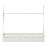 Lalitto children's bed with Montessori-style storage pine wood in white shade 90x190cm - Слика 5