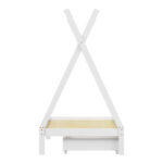 Lalitto children's bed with Montessori-style storage pine wood in white shade 90x190cm - Слика 6