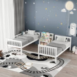 Children's bunk bed Nani pine wood in white shade 90x190cm - Image 3