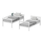 Children's bunk bed Nani pine wood in white shade 90x190cm - Image 4