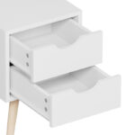 Selma bedside table pine wood in white shade 29.7x29.7x45cm - Слика 6