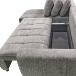 reversible sofa-bed Vivad fabric in anthracite color 275x164x91cm - Image 5