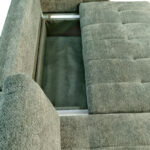 Reversible sofa-bed Vivad fabric in menta color 275x164x91cm - Image 6