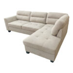 Аголна софа лева аголна Камиле беж ткаенина 270x174x95 см