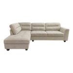 Corner sofa right corner Camile beige fabric 270x174x95cm - Image 2