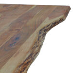 Miles table solid acacia wood thickness 3.7-4cm in natural shade with black metal legs 200x100x76cm - Слика 5