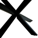 Miles table solid acacia wood thickness 3.7-4cm in natural shade with black metal legs 200x100x76cm - Слика 6