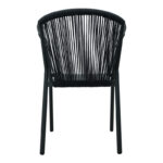 Aluminum armchair Convince stackable with grey  frame-textilene-pe rattan 56x63x82cm - Image 5