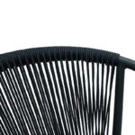 Aluminum armchair Convince stackable with grey  frame-textilene-pe rattan 56x63x82cm - Image 6