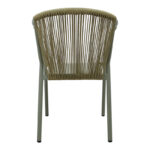 Convince aluminum armchair stackable with brown frame-textilene-pe rattan 56x63x82cm - Слика 5