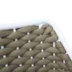 Ortegia stackable aluminum armchair with white frame-khaki rope 57x62x82cm - Слика 5