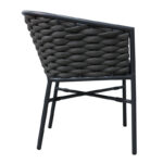 Aluminum armchair Noevo stackable with gray frame and cushion 57x62x77cm - Слика 3