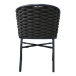 Aluminum armchair Noevo stackable with gray frame and cushion 57x62x77cm - Слика 5