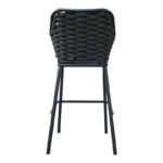 Zuki aluminum bar stool stackable with gray frame and cushion 55x54x109cm - Слика 5