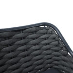 Zuki aluminum bar stool stackable with gray frame and cushion 55x54x109cm - Слика 6