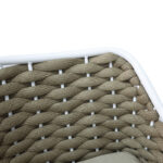 Zuki aluminum bar stool stackable with white frame and cushion 55x54x109cm - Image 6