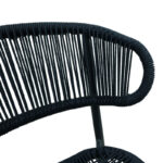 Aluminum-pe rattan chair Agus stackable in black shade 55x63x77cm - Image 5