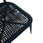 Aluminum-pe rattan chair Agus stackable in black shade 55x63x77cm - Image 6