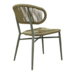 Aluminum brown-pe rattan chair Agus stackable in brown shade 55x63x77cm - Слика 2