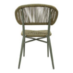 Aluminum brown-pe rattan chair Agus stackable in brown shade 55x63x77cm - Слика 5
