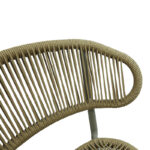Aluminum brown-pe rattan chair Agus stackable in brown shade 55x63x77cm - Слика 6
