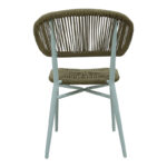 Aluminum-pe rattan chair Agus stackable in white shade 55x63x77cm - Слика 4