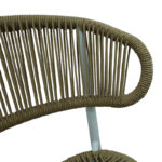 Aluminum-pe rattan chair Agus stackable in white shade 55x63x77cm - Слика 5