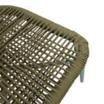 Aluminum-pe rattan chair Agus stackable in white shade 55x63x77cm - Слика 6