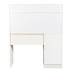 Office desk with shelf Secreta in white color 110x50x135cm - Image 4